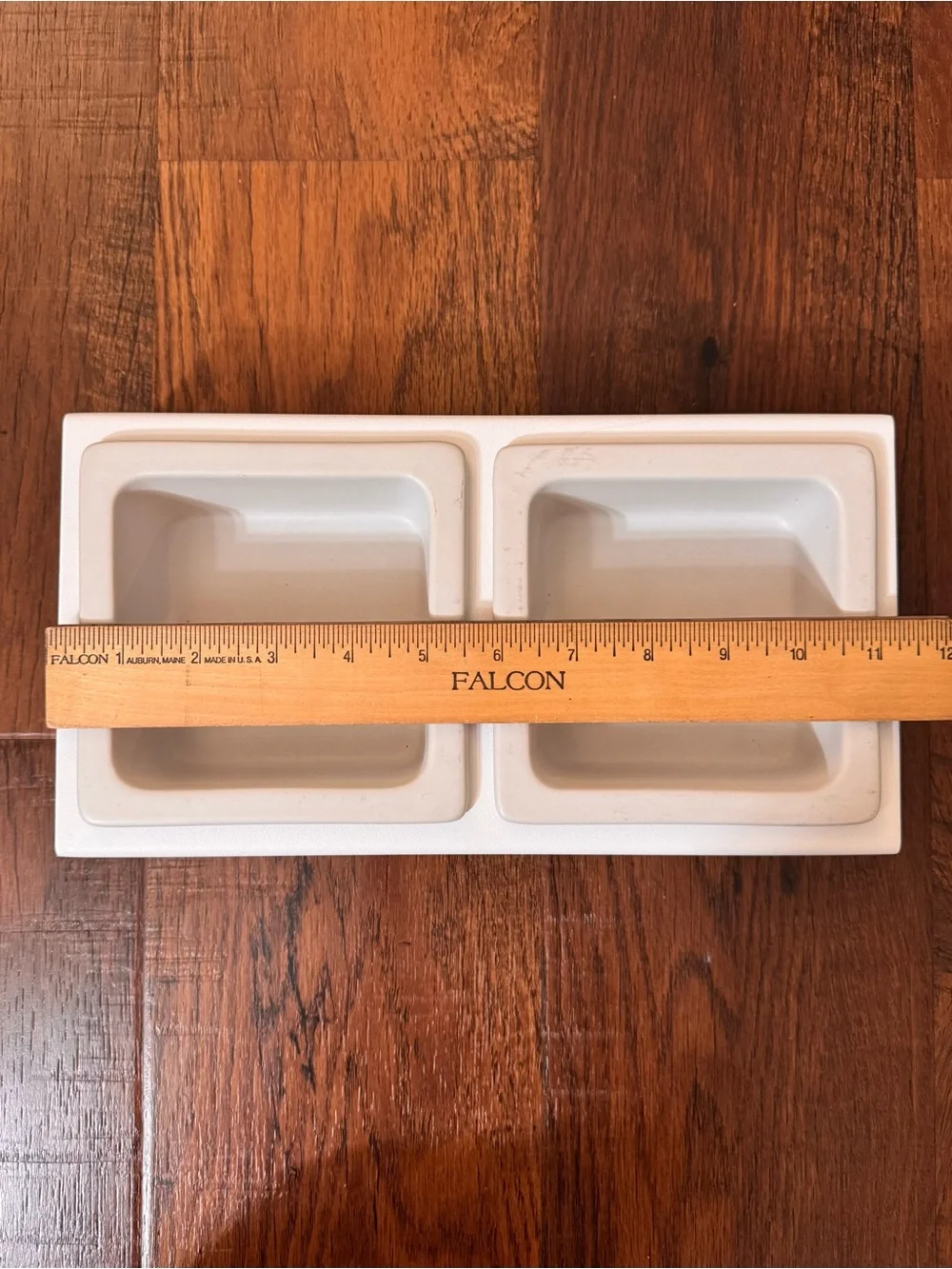 YAMAZAKI Dog/Cat Pet Food Bowl - Steel + Ceramic White